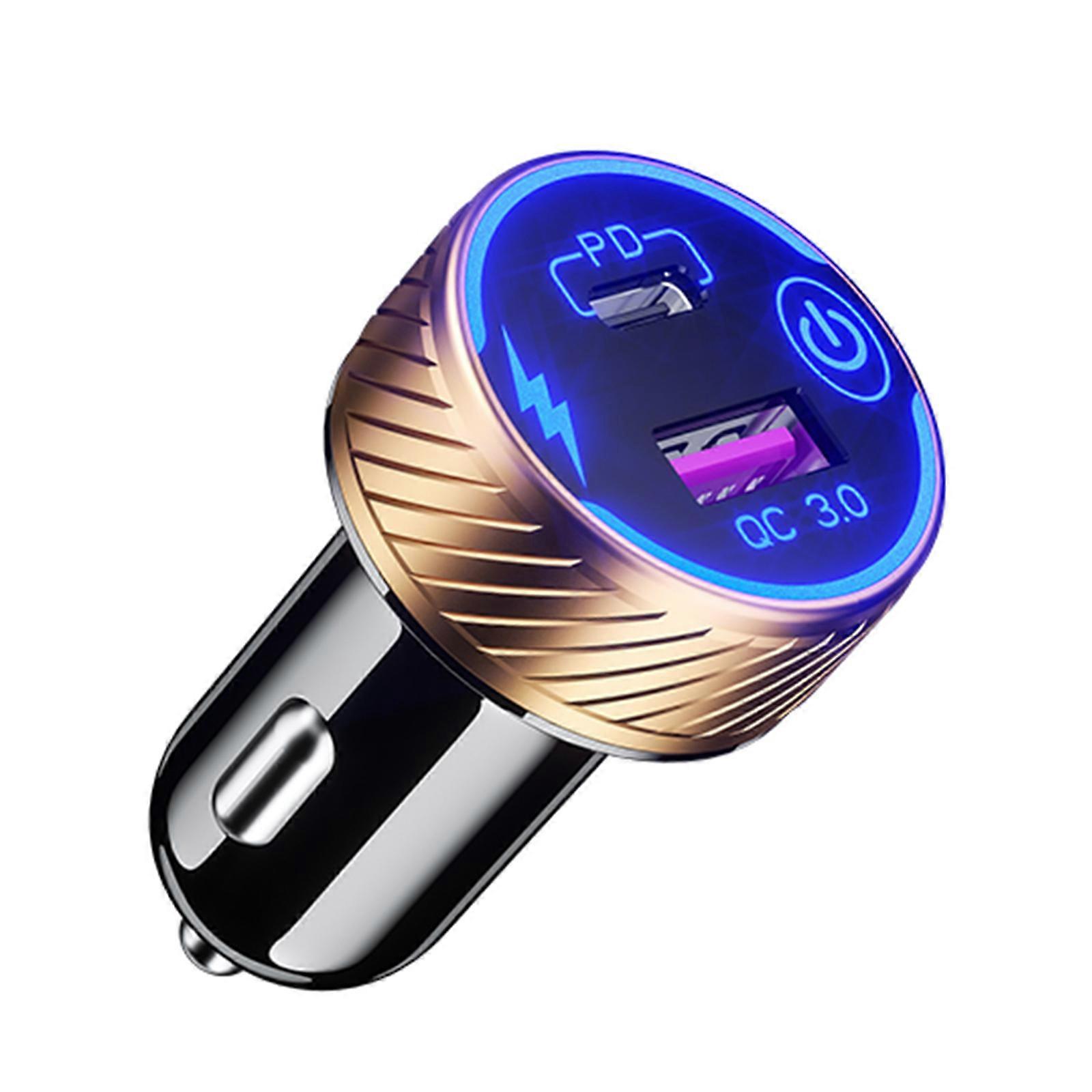 2-Port Fast Charging QC3.0 USB Car Charger Adapter USB Type C PD Car Charger