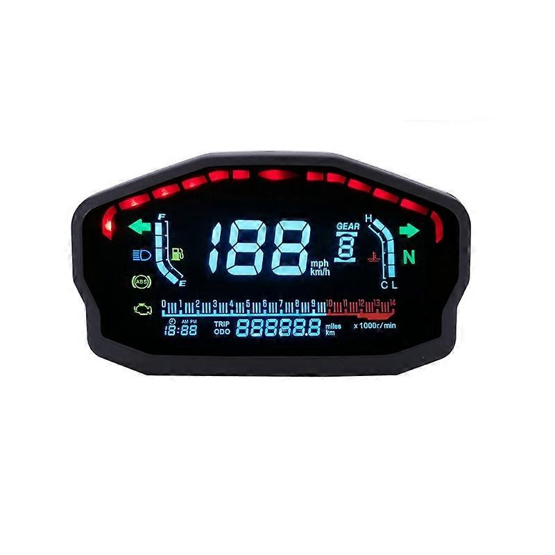 Universal For 1,2,4 Cylinders Motorcycle LCD Speedometer Digital Backlight Odometer For H-onda Ducati Kawasaki Suzuki