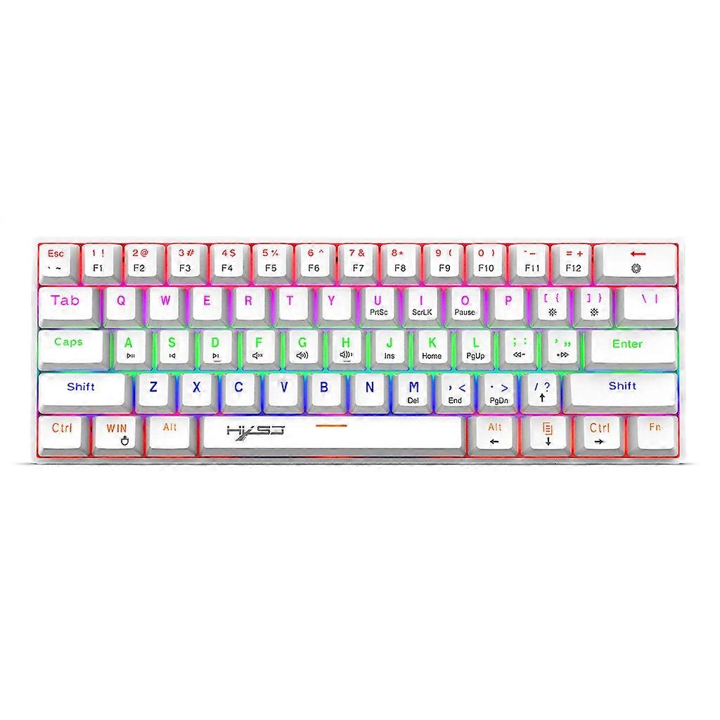 61 Keys Gaming Keyboard RGB Illuminated Backlit Wired Programmable for PC Gamer