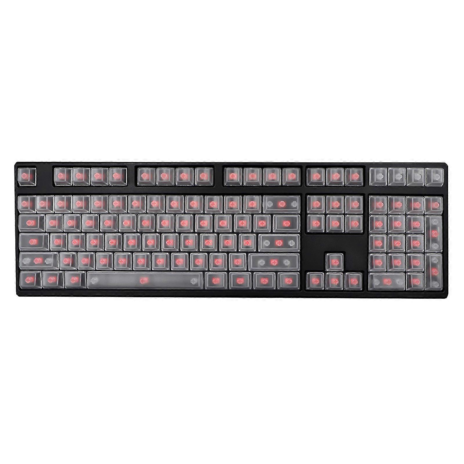 108 Keys Transparent Backlight Keycap Cherry Height Compatible TKL87 104 108