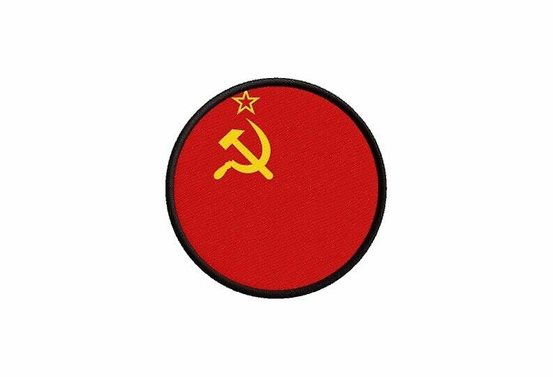 Patch ecusson flag USSR cccp soviet russia prints round thermosticker