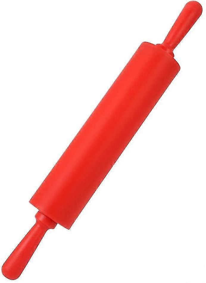 Rolling Pin, Colorful Silicone Rolling Pin(red)