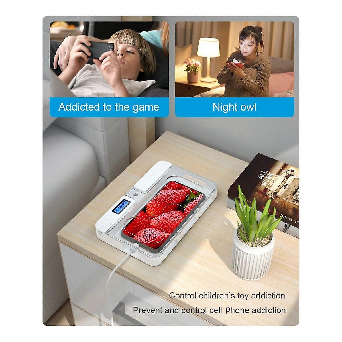 Transparent Smart Timer Phone Locker Box Self-Discipline Cell Phone Timed Lock Box Mobile Timing Lo