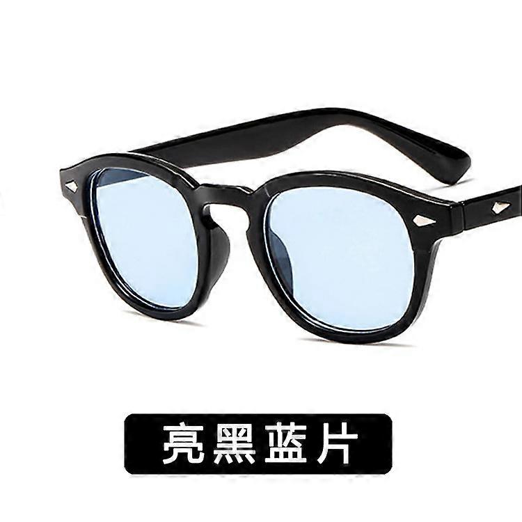 Retro Johnny Depp Style Clip-on Sunglasses – Round Polarized Flip-up Lens, Black Metal Frame, UV400