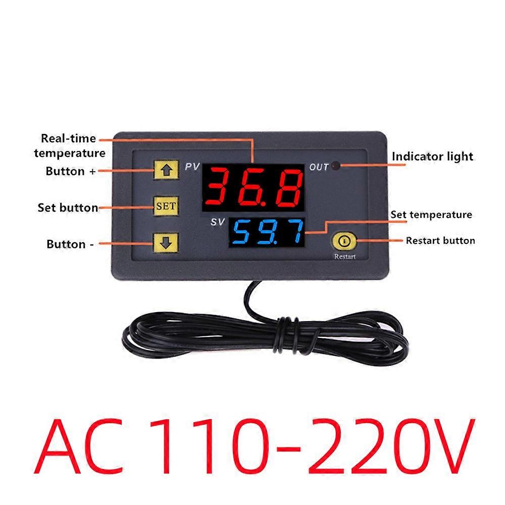W3230 Mini Digital Temperature Controller 12V 24V 220V Thermostat Regulator Heating Cooling Control Thermoregulator With Sensor