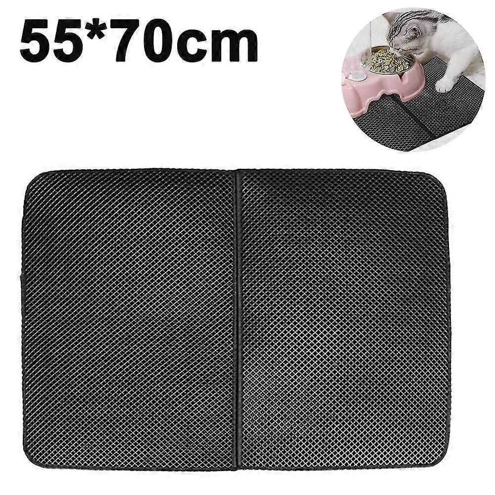 Litter Box Mat Size Double Layer Design Honeycomb Cat Litter