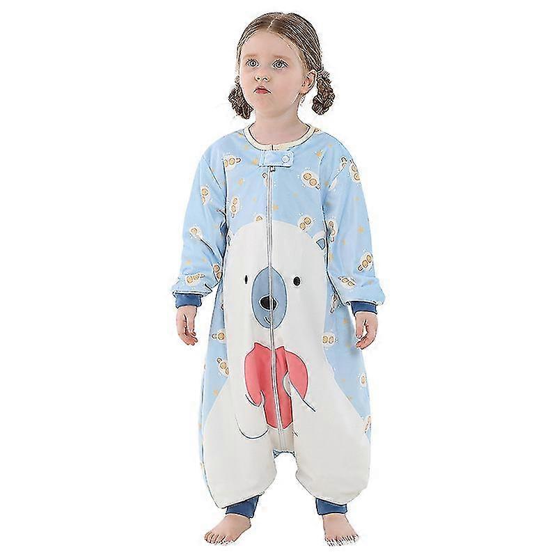Kinderschlafsack mit Beinen Warmer weicher Pyjama Winterschlafsack