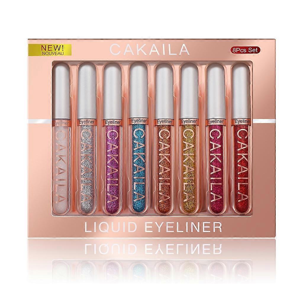 Liquid Glitter Eyeshadow Long Lasting Quick-Drying Liquid Eyeshadow 8 Colors