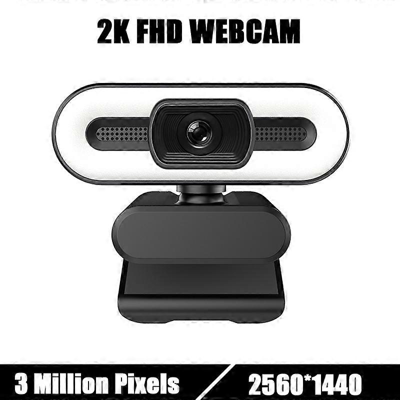 4K Ultra-Clear Webcam With Microphone For Desktop PC Web Camera Live Broadcast Video Calling Conference Work Fill Light Web Cam