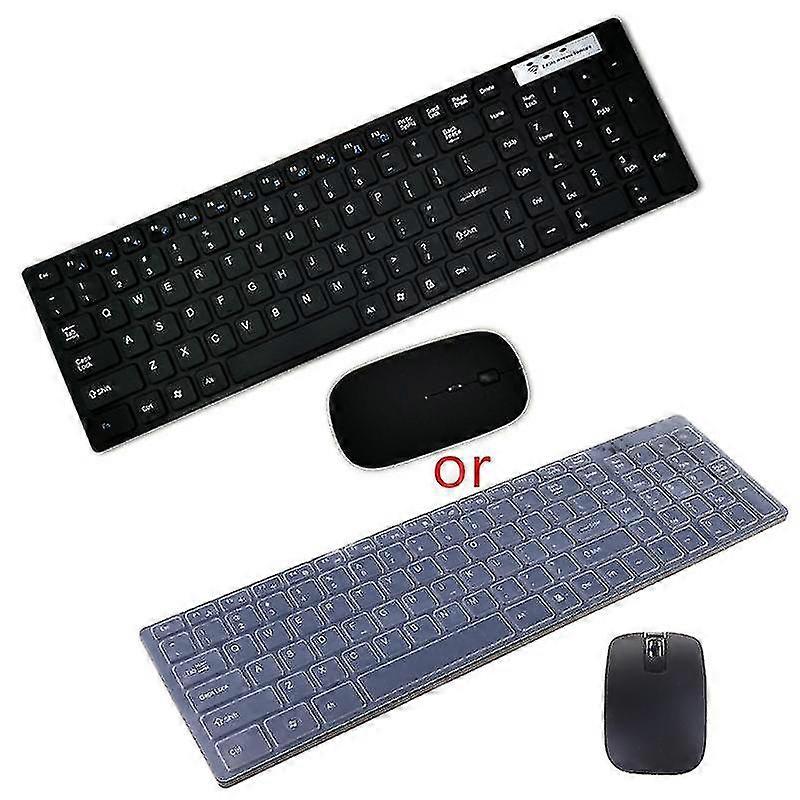 Quiet Full Size Wireless Keyboard And Mouse Set For Windows Computer Pc
