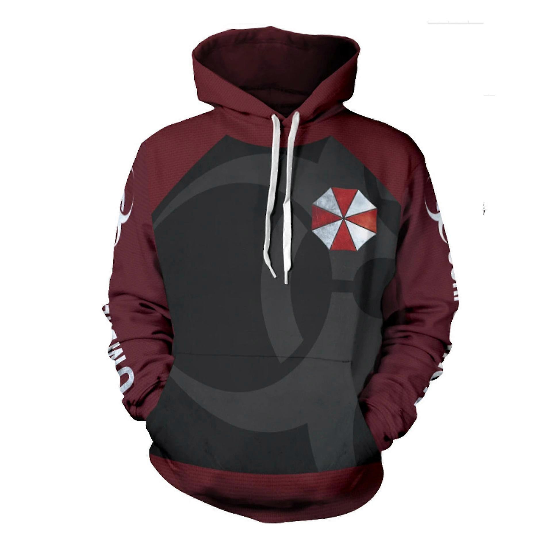 Męska bluza z kapturem Resident Evil Umbrella Series z nadrukiem cyfrowym 3d