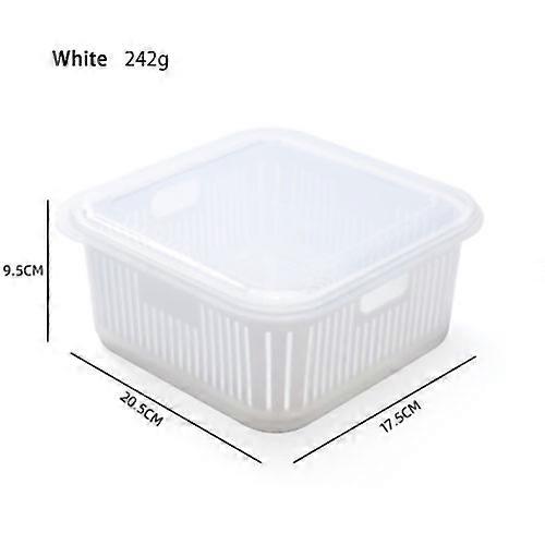 Multifunctional Storage Baskets Vegetables Fruit Fresh-Keeping Box Plastic Drain Basket Container With Lid Kitchen Accessories