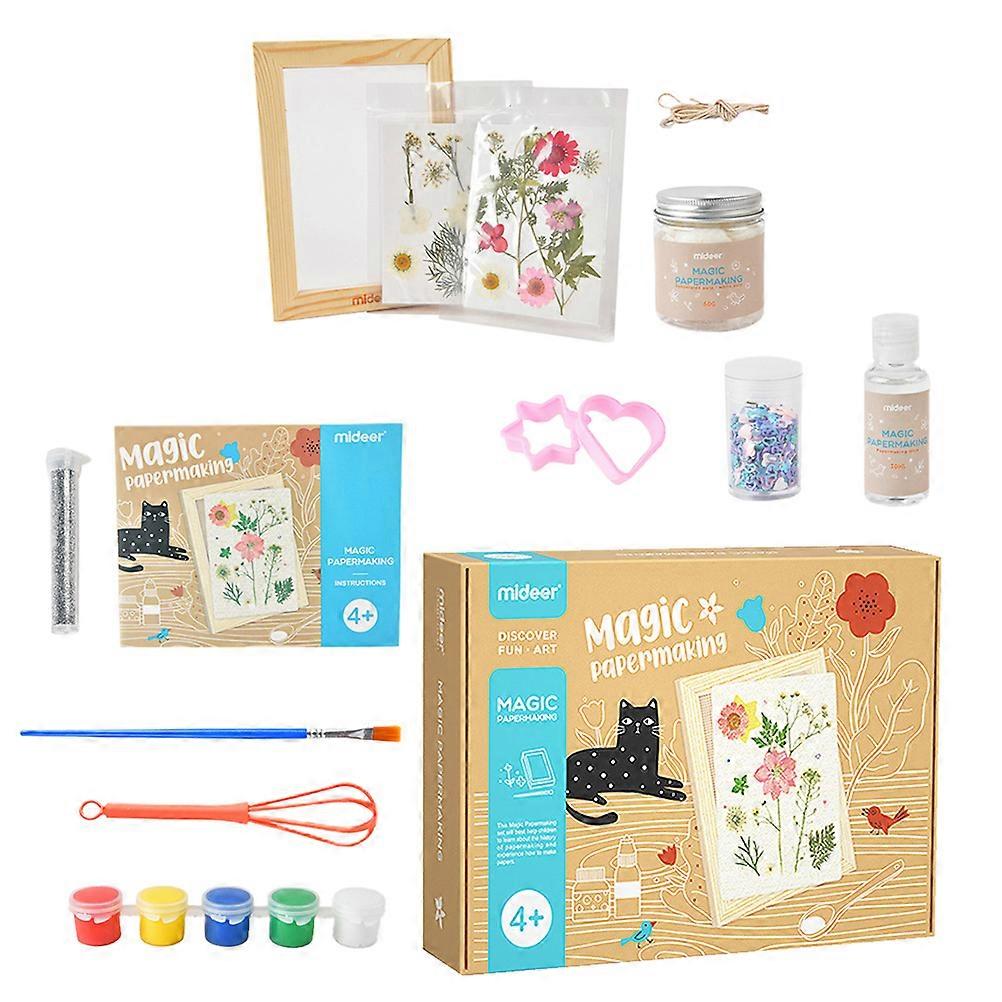 1 Set Children Educational Toys DIY Paper Making Material Kit Assorted Color