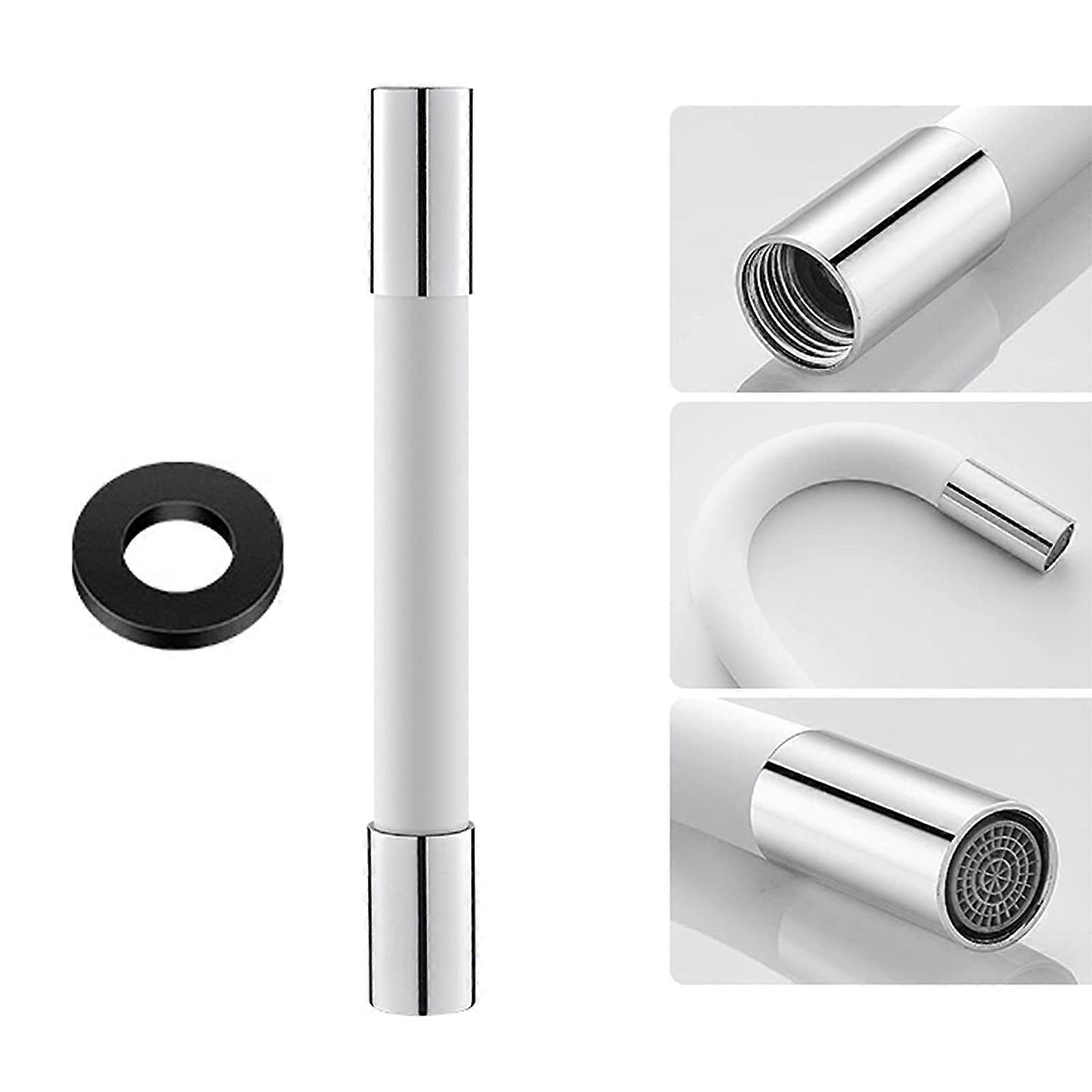 Universal Foaming Extension Silicone Spout Pipe Tube Water Filter White Home Accessories For Bathroom Shower Faucet