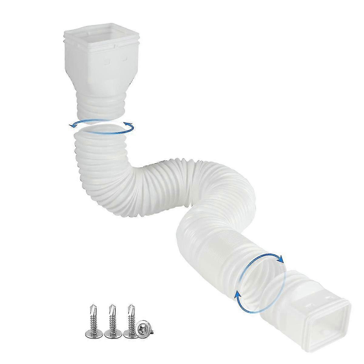 1pcs Rain Gutter Downspout Extensions Flexible,downspout Extender Diverter Extendable From 21 To 60(free Shipping)