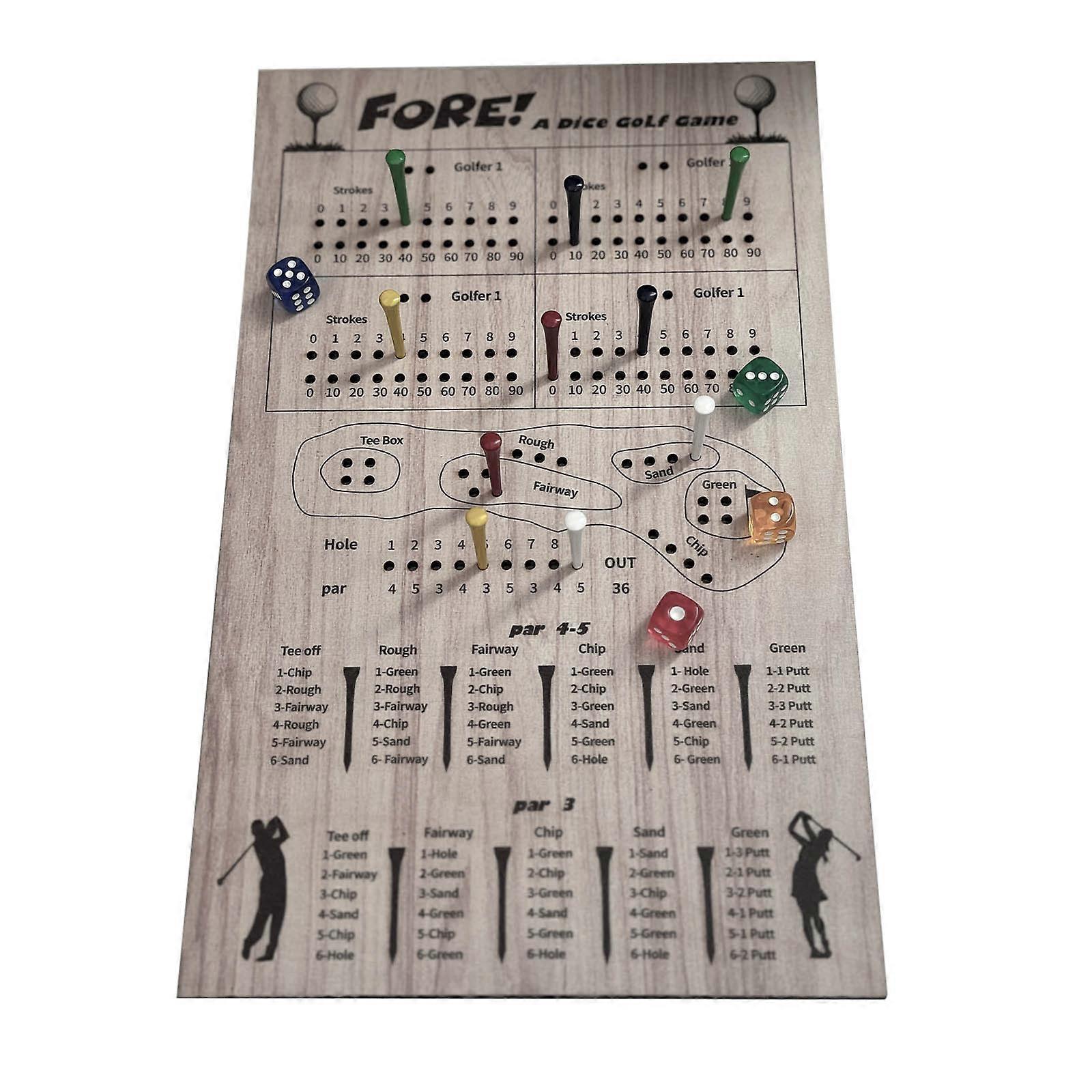 Challenging Golf Dice Game Perfect for Game Night Entertainment