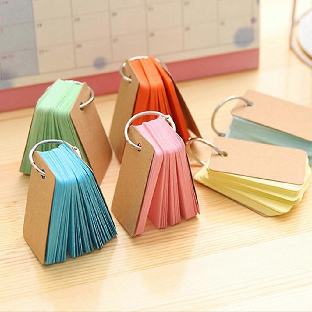 Index Cards 6 Pack Paper Cards With Ring Memo Blank Flash Card