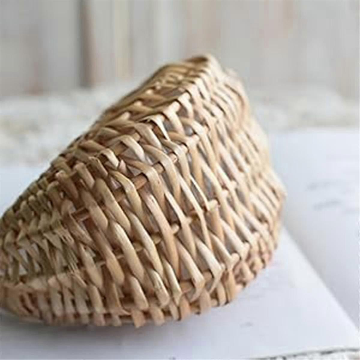 4pcs Imitation Rattan Woven Flower Basket, Hand-held Flower Basket, Woven Basket, Decorative Flower Basket