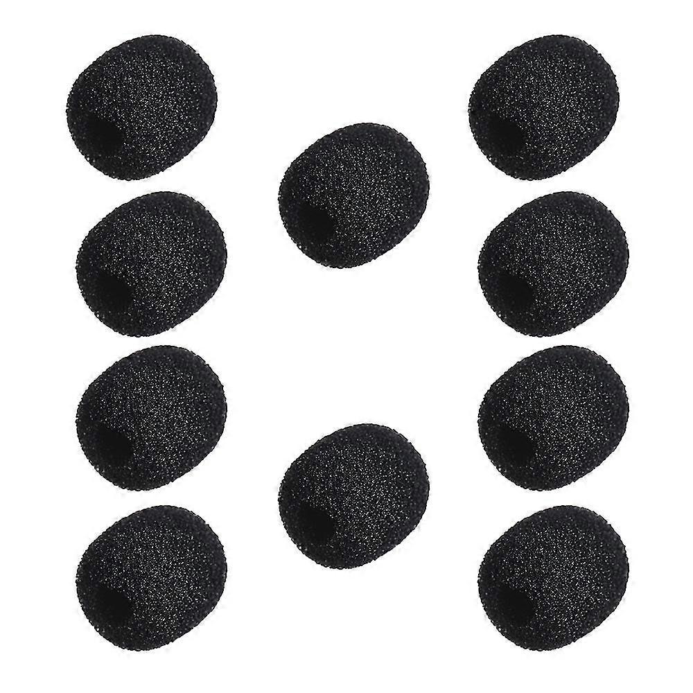 Andoer Mini Lapel Headset Microphone Windscreen Mic Foam Cover, Black 10-Pack