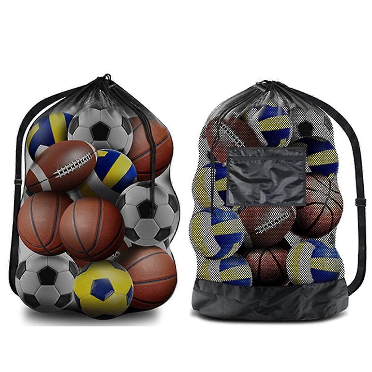 Extra Large Basketball and Volleyball Mesh Bag. Used to Store Basketball, Volleyball, Baseball and Swimming Equipment.
