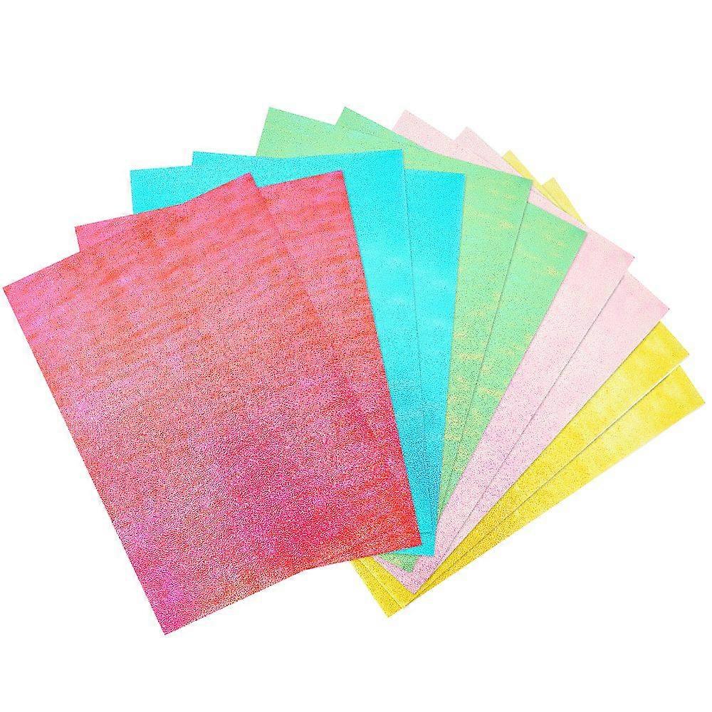 A4 Shiny Craft Papers Sparkling Origami Paper Rectangle Mixed Color 297x210x0.1mm 5 colors 2 sheets/color 10 sheets/bag