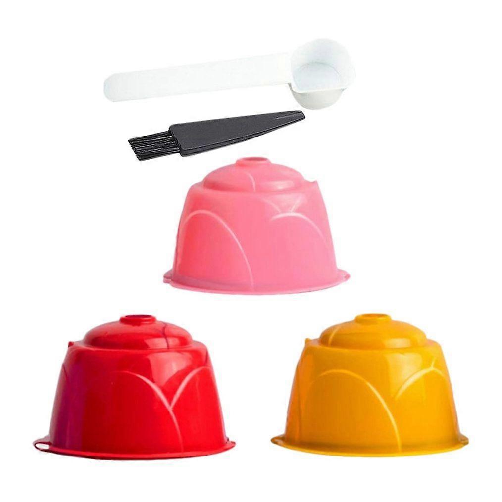 Coffee Capsules Refillable Coffee Capsules Pods Reusable Universal Coffee Filter with Spoon Brush for A