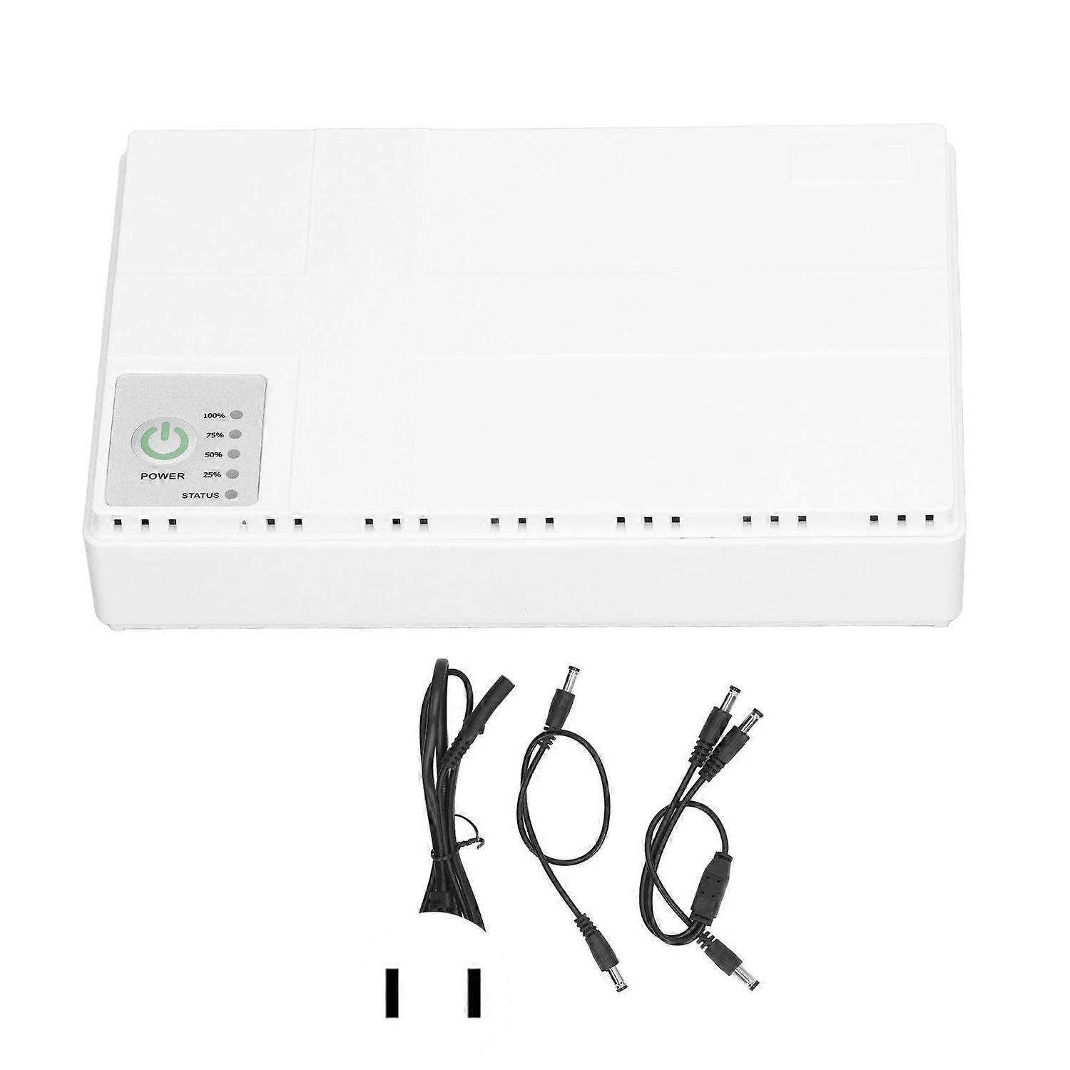 Uninterruptible Power Supply Mini DC Backup UPS System for Router Monitoring Camera White 85‑265V US