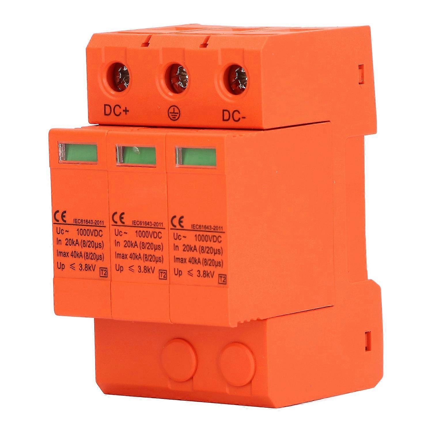 DC Surge Protector Visual Window Overheat Protection Quick Response PV Surge Protective Device 3P 40