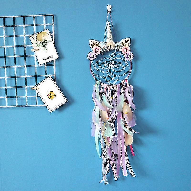 Unicorn Dream Catcher Wall Hanger Purple