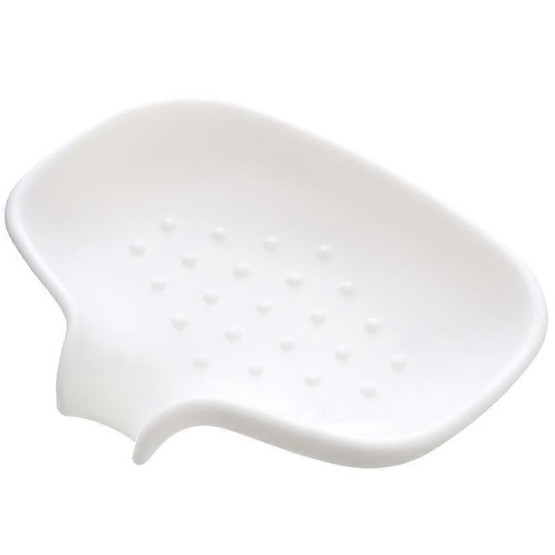 1PC Soap Dish With Drain Water Silicone Soap Box Bathroom Soap Holder Drain Box Kitchen Drain Rack Soap Container Dish Bathroom