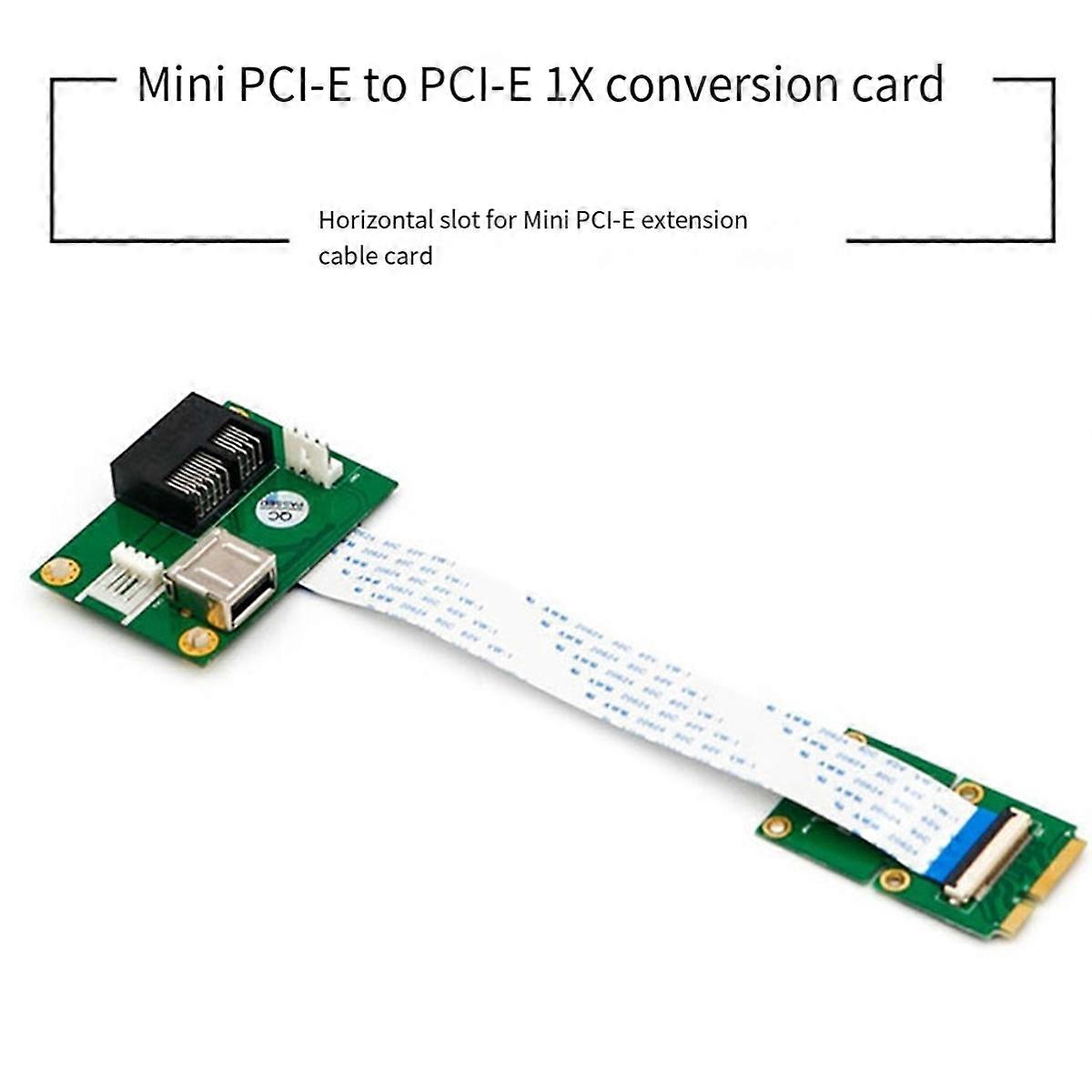 PCIE Riser NGFF M.2 Key A/E to PCI-E Express X1+USB Adapter Riser Card with FPC Cable 4Pin Power Su