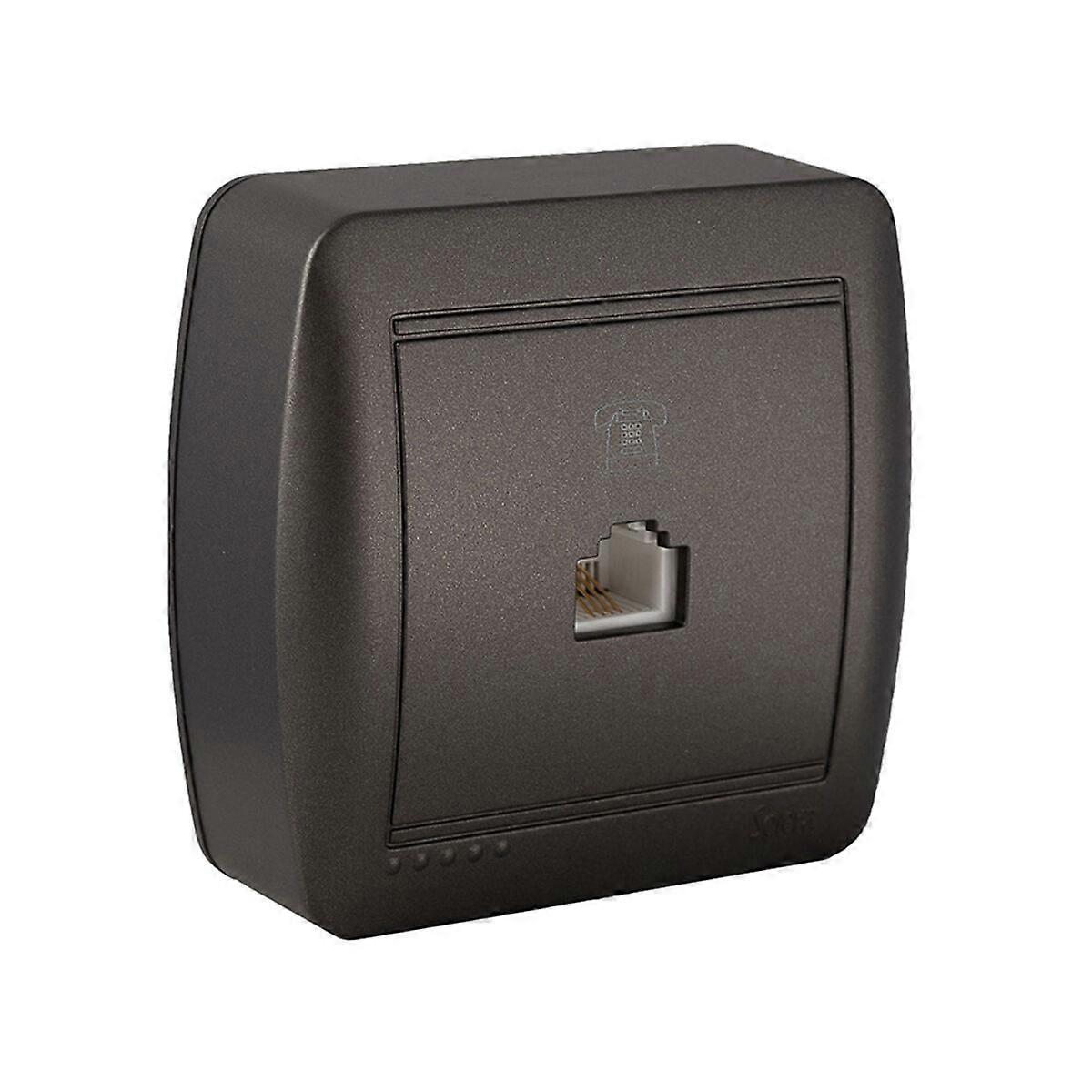 Telephone and ADSL socket Solera Mural Graphite RJ11