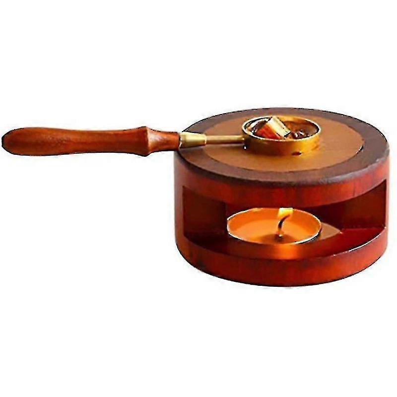 beitong voksforsegling varmere træhåndtag smelteske kit forsegling voks ovn værktøj måde kompatibel bryllupsvoks konvolut segl stempel