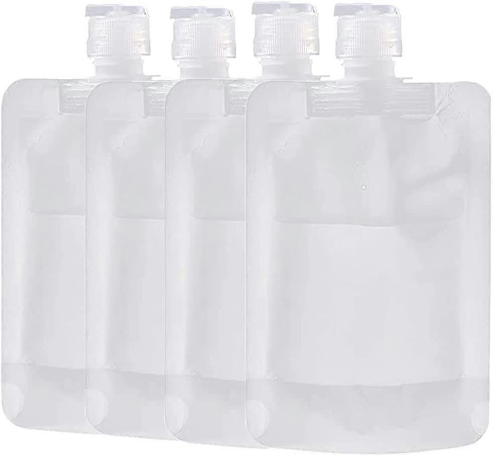 Travel Clamshell Refillable Empty Squeeze Pouches, Travel Bottles
