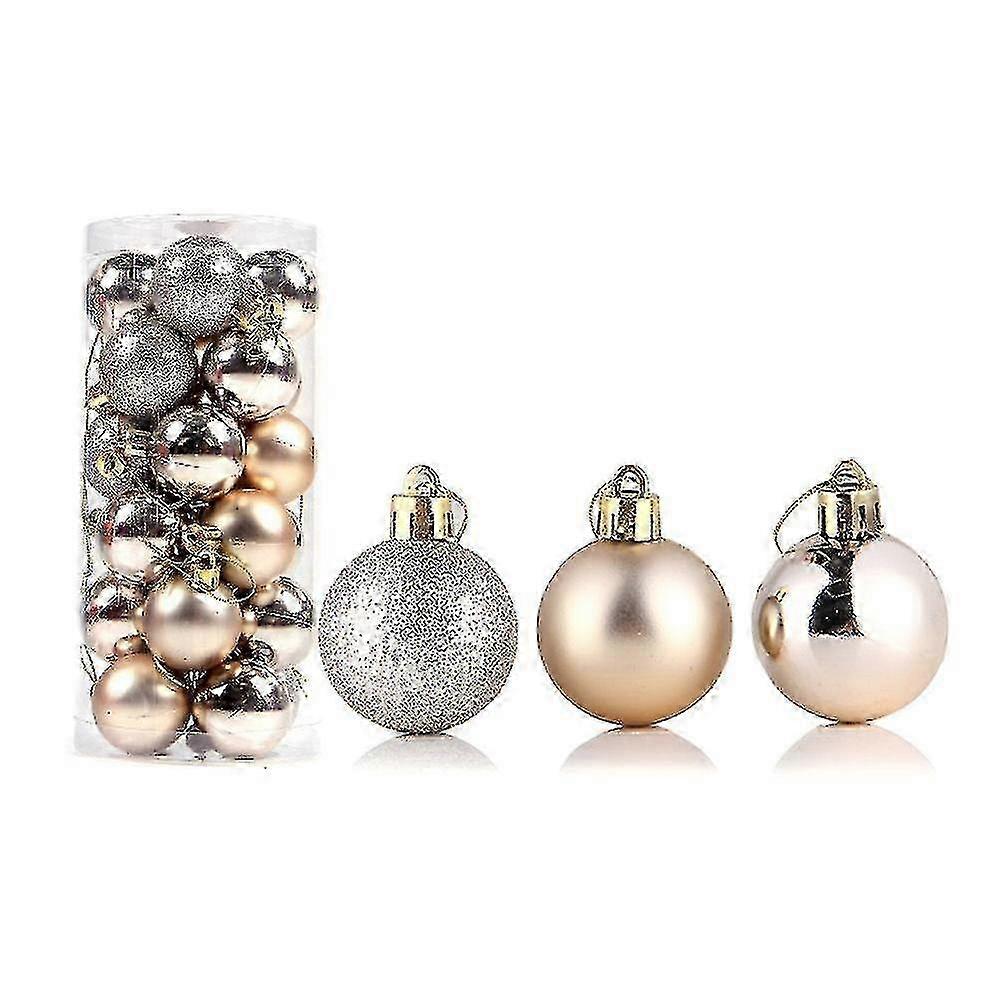 24pcs Reusable High Gloss Christmas Tree Decor Balls - Ideal for Home Decor