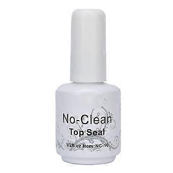2024 Nail Art Top Coat High Shine Gloss No Wipe Top Coat kompatibel Gel Polish Protection 15ml
