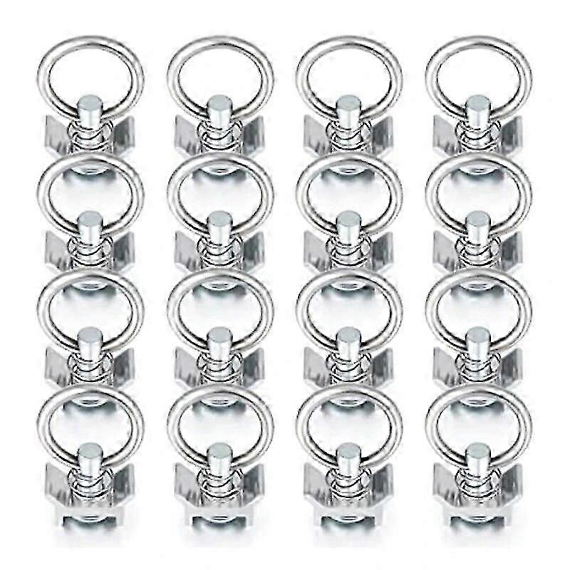 unique 1/6/10Pcs L-Track Single Ring (Spring Loaded) Tie Down Anchors