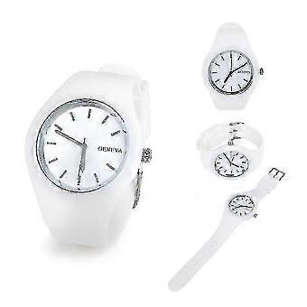 Reloj de silicona ultrafino para mujer BLANCO