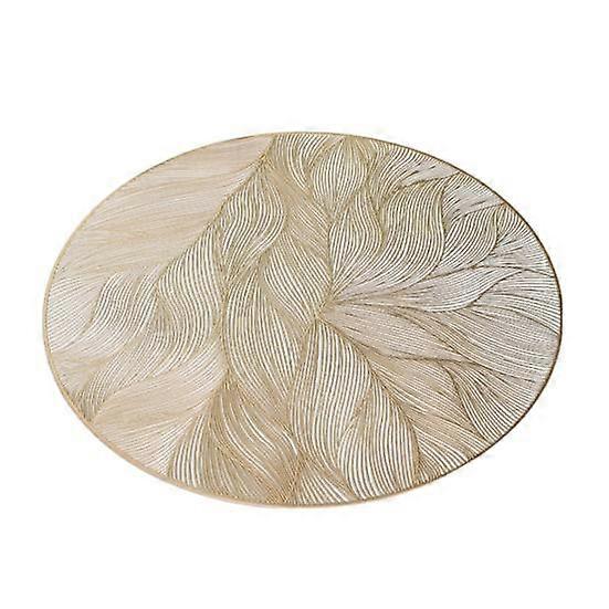 Placemats Round Table Mats PVC Waterproof Teapot Pad Flower Texture Dining Mats Heat Resistant Coaster Wear-Resistant Kitchen Tools for Indoor