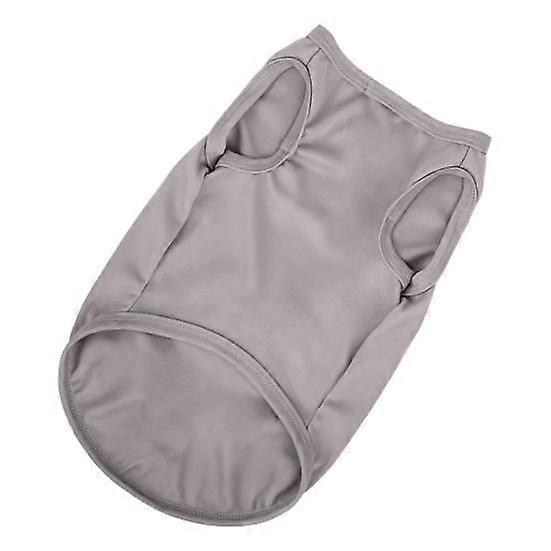 Dog Vest Solid Color Round Neck Elastic Cotton T-shirt Summer Pet Clothes Puppy Costume