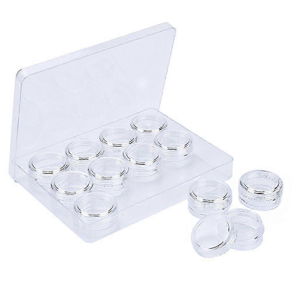 Fish Hook Storage Box Bead Container Box Empty Clear Plastic Cosmetic Box 12 Pieces