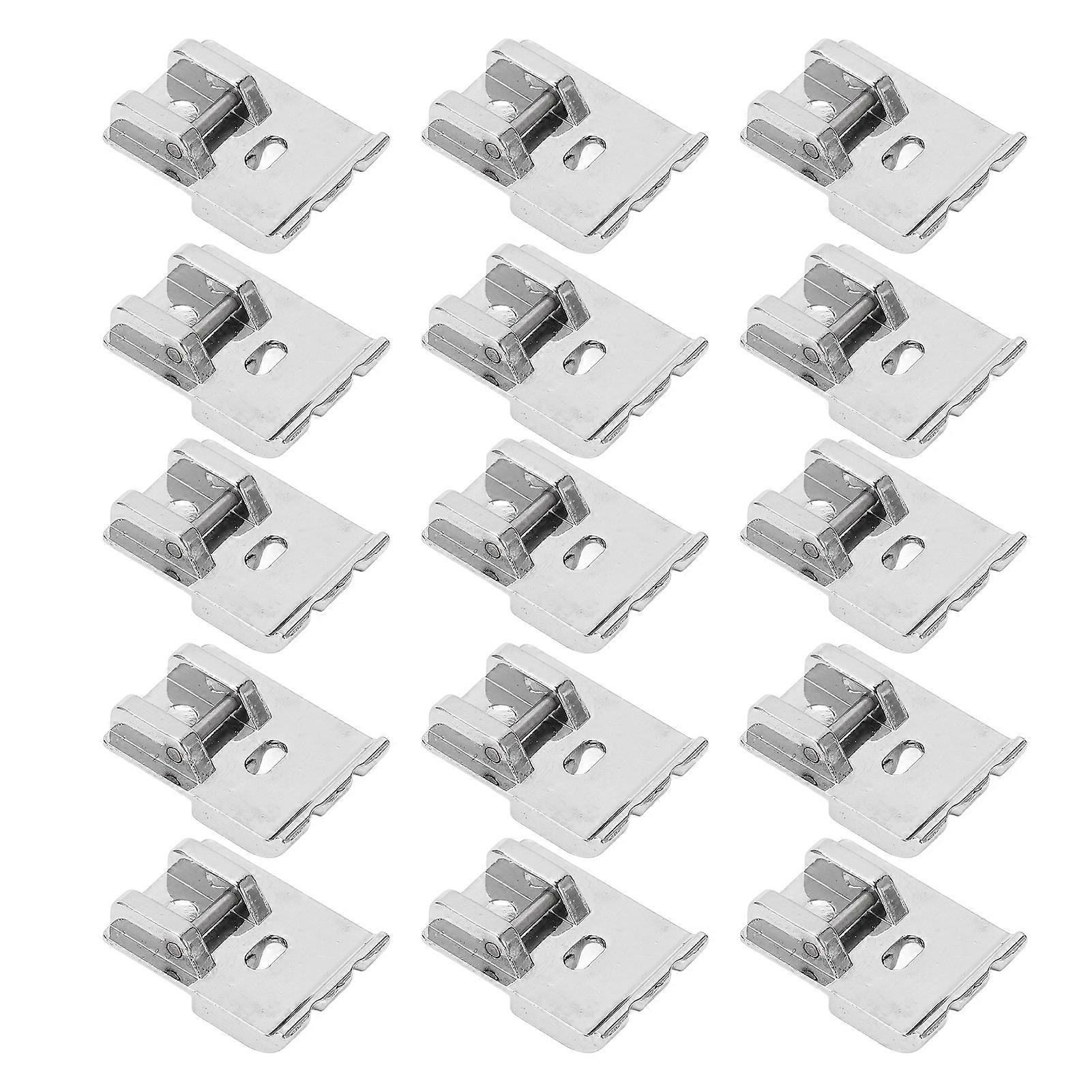 15pcs double trépointe en acier inoxydable 2.3x1.8cm aspect brillant couture cordon pied pour couture domestique