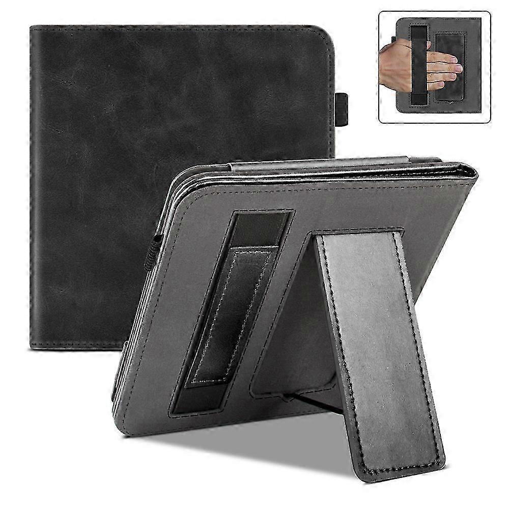 Premium PU Leather Sleeve Cove Stand Case 7" Kobo Libra Colour (2024) with Two Hand Straps and Auto Sleep/Wake