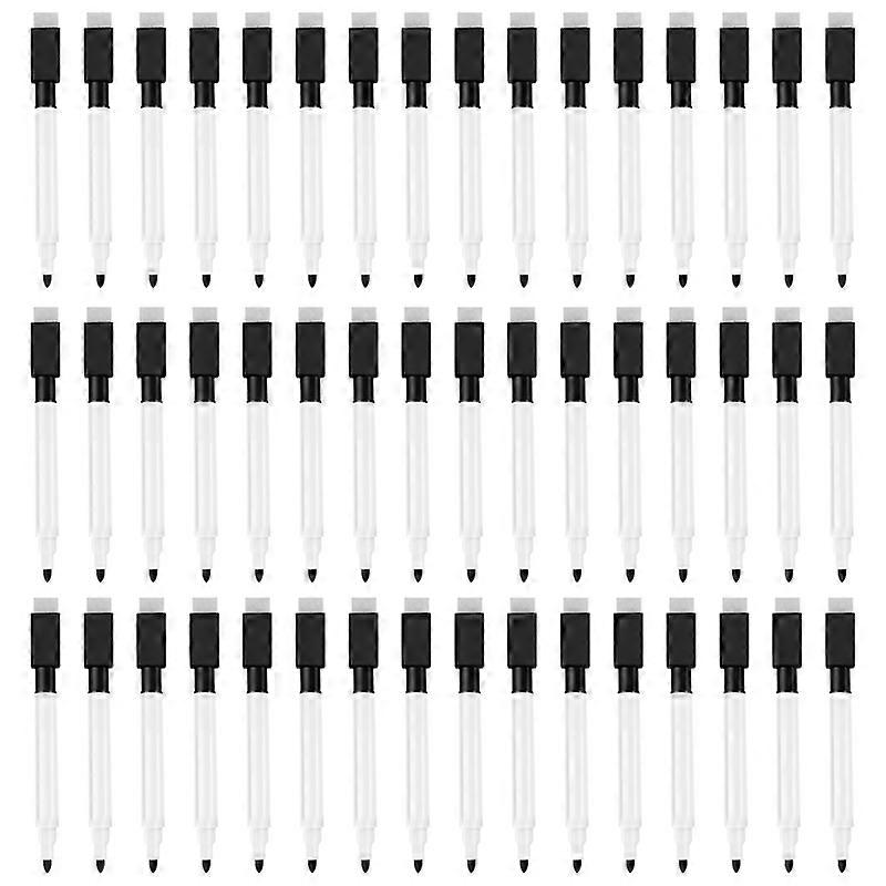 48Pack Whiteboard Markers Dry Erase Marker with Eraser Cap Black