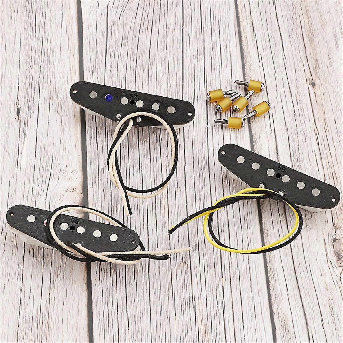 مجموعة ملحقات الجيتار - ميكروفون أبيض بـ 69 فتحة صوت مع موالف وكابو