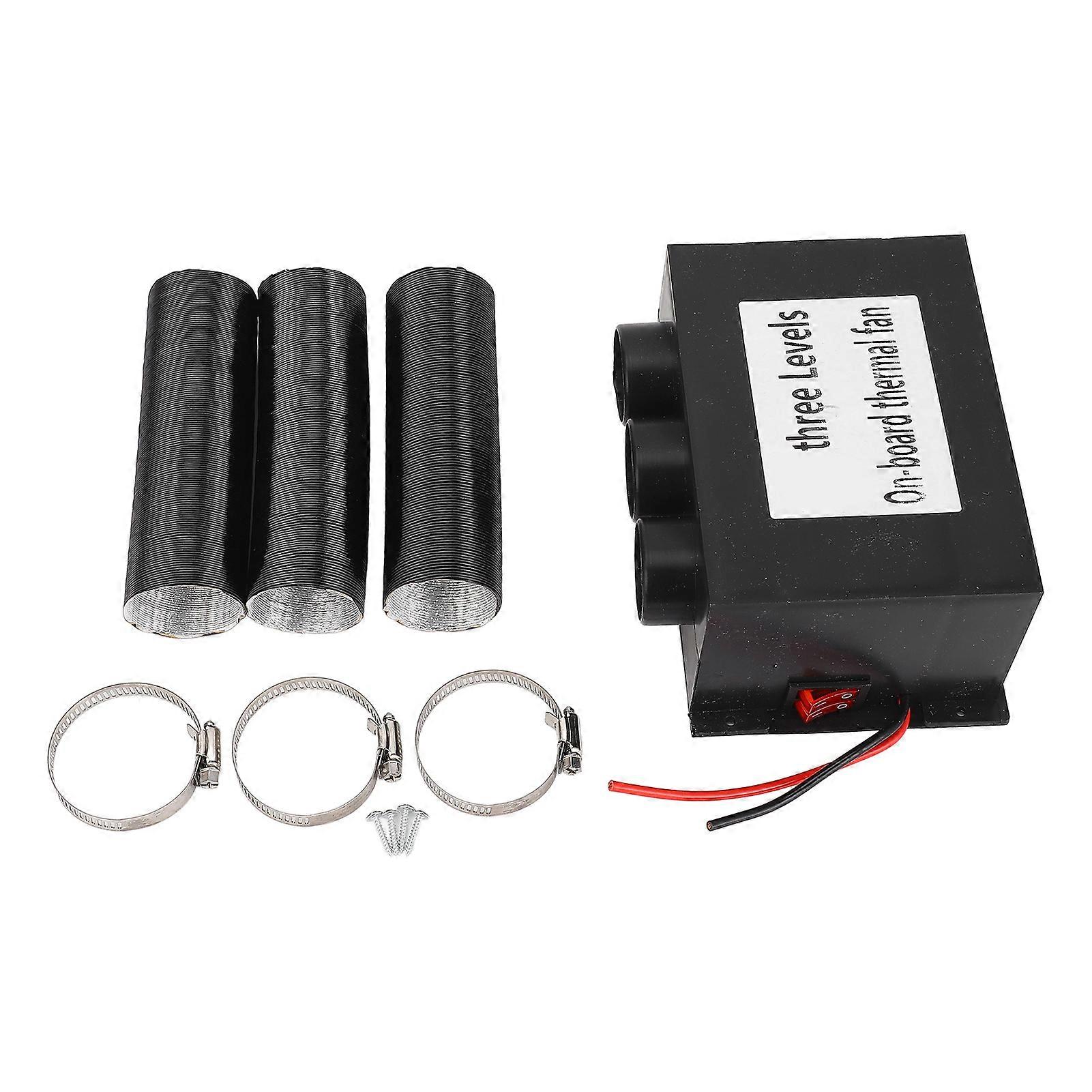 Car Heater 600W 3 Holes DC12V Electric Space Heater Glass Defogger Window Defroster for Winter Wet Weather