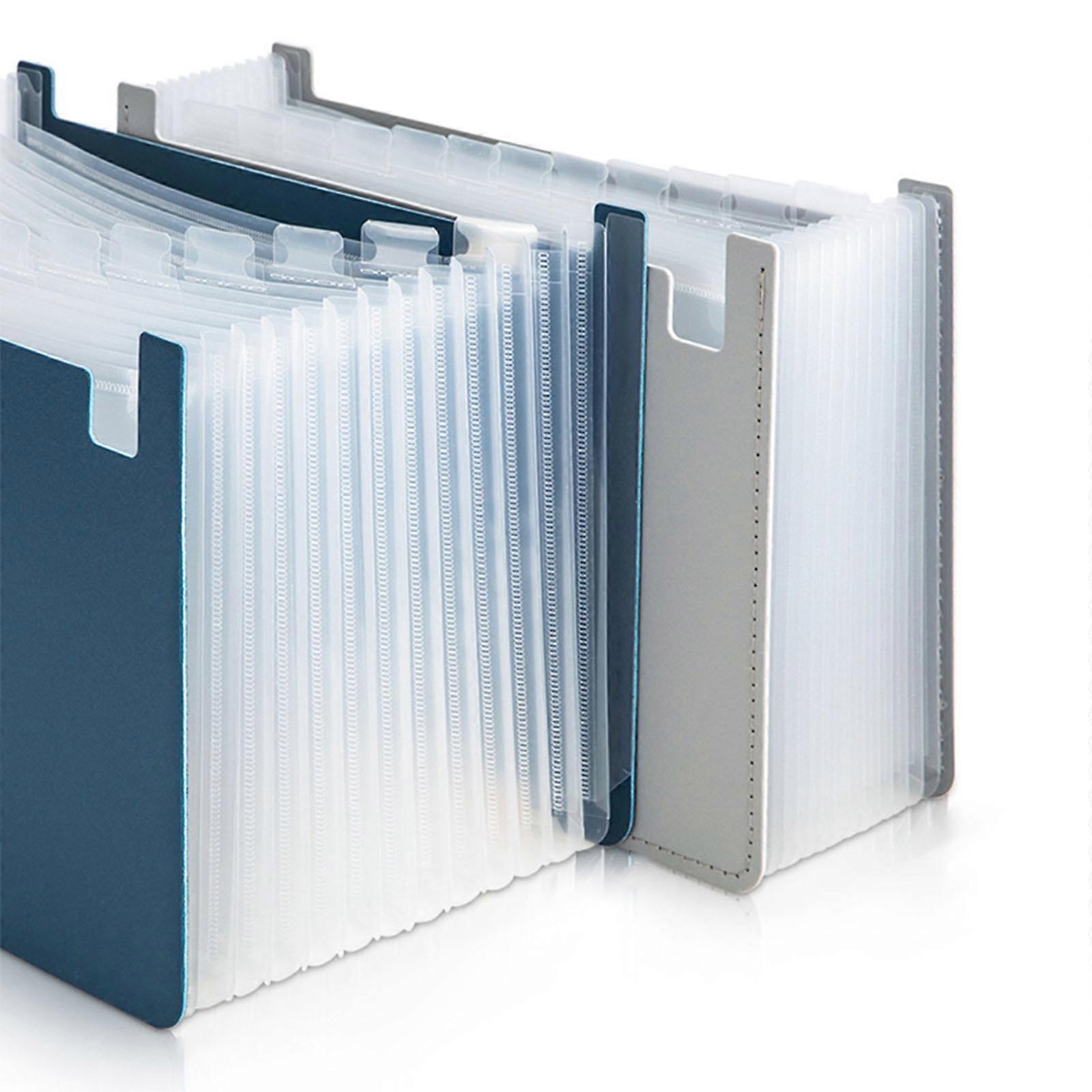 13 Pockets Expanding File Folder A4 Organizer Document Paper Storage Holder School Office Stationery Grey
