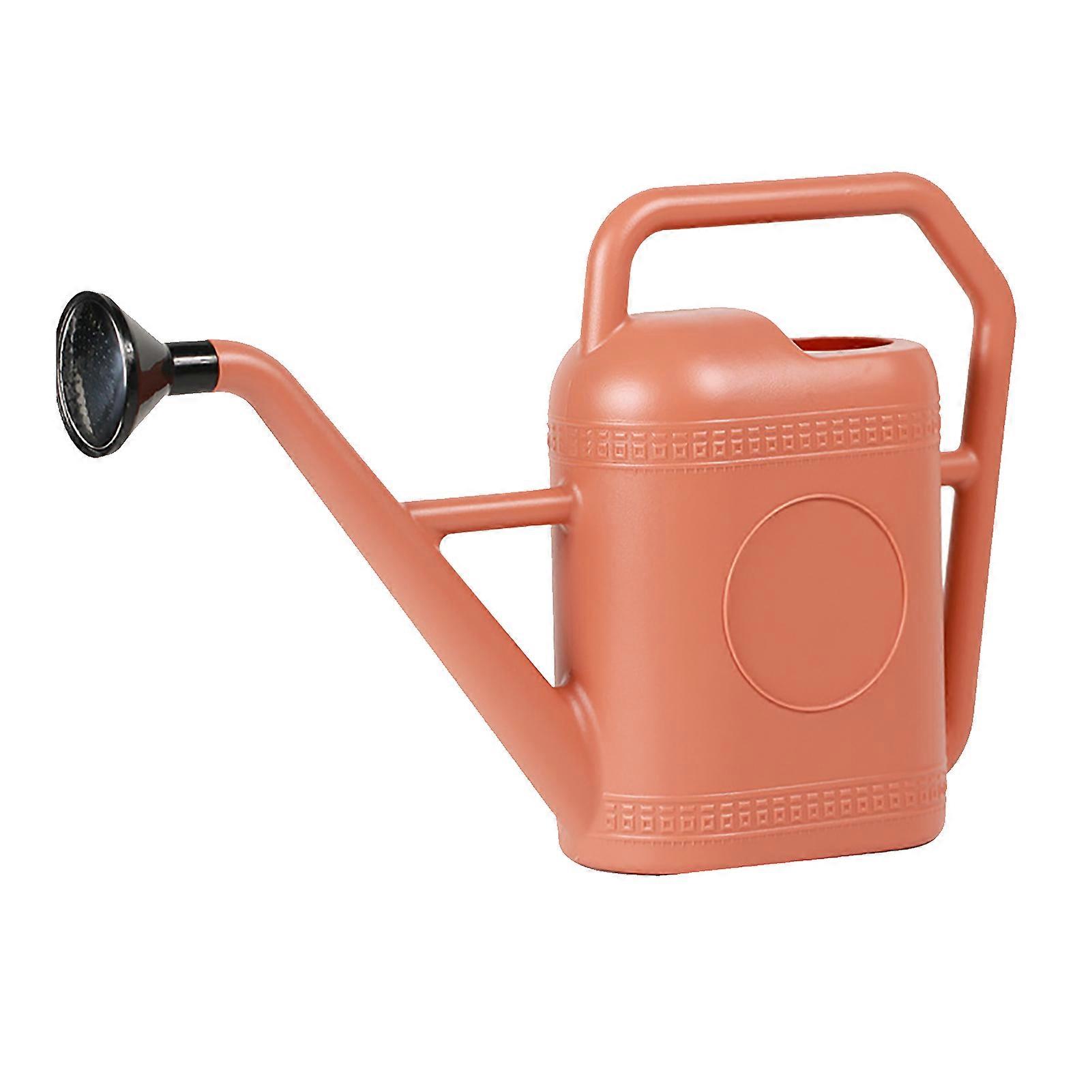 5L Watering Can with Long Spout and Sprinkler Head for Indoor and Outdoor Plants, Brick Red