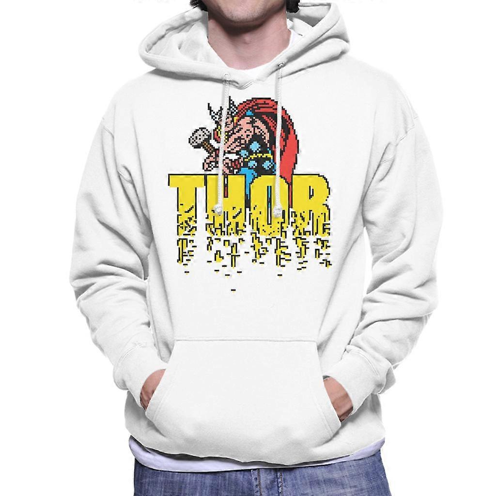 Moletom com Capuz para Homens Marvel Thor Retro Pixelated Video Game Avengers