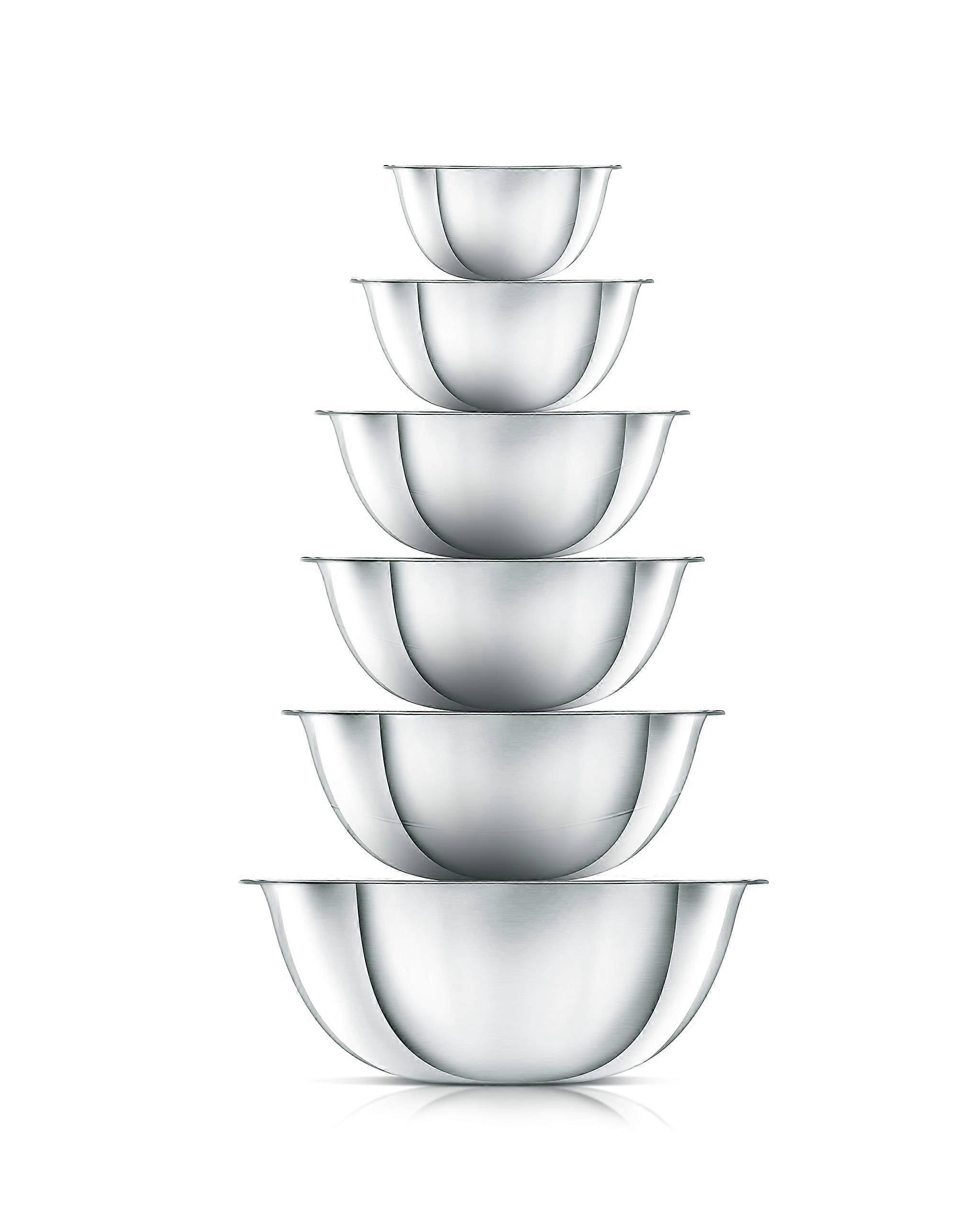 6 Piece Bowls Set Premium High-Grade for Food Prep Serving Assorted Sizes